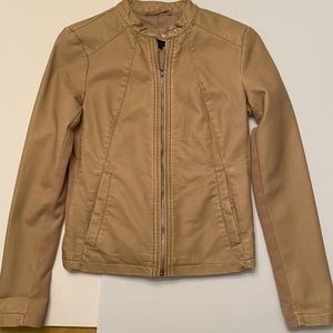 Tan express leather jacket